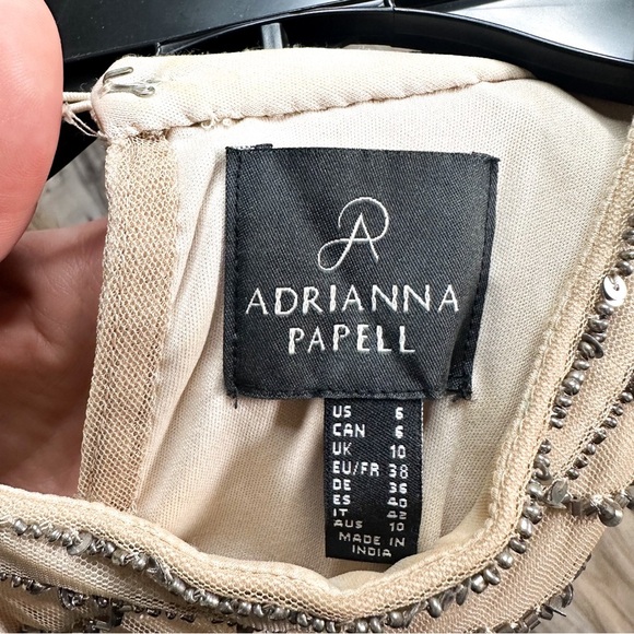 Adrianna Papell Beaded Art Deco Blouson Halter Dress - Picture 8 of 8